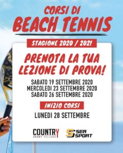Corsi beach tennis